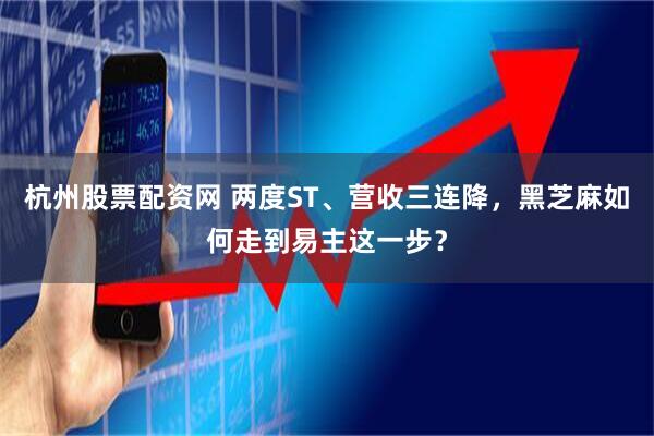 杭州股票配资网 两度ST、营收三连降，黑芝麻如何走到易主这一步？